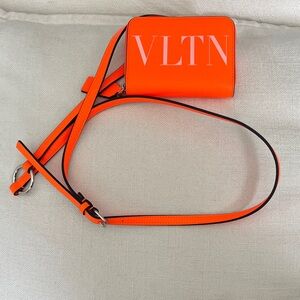 Valentino Garavani Neon Orange VLTN Crossbody New AUTHENTIC